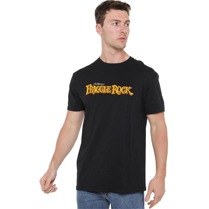 Men' Black Other Fraggle Rock Logo T Shirt in Size S, Sports Direct