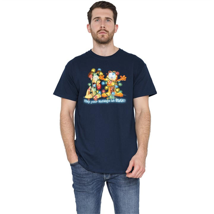 Garfield Men's Blue Bright Holidays T Shirt Navy in Size 5XL, Sports Direct