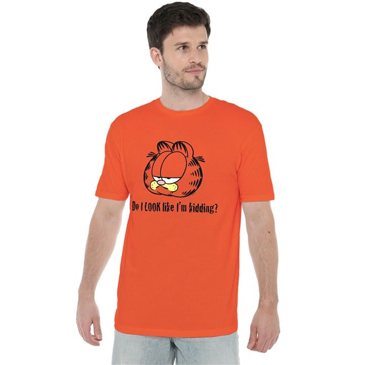 Garfield Men's Orange Do I Look Like Im Kidding T Shirt in Size XL, Sports Direct