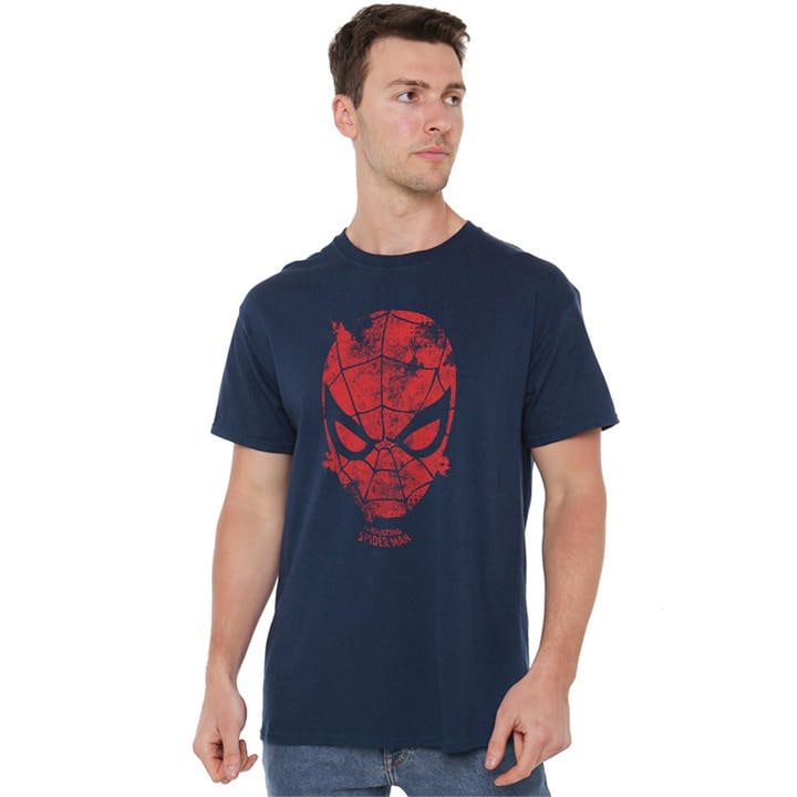Marvel Men's Blue Webhead T-Shirt in Size 2XL, Sports Direct
