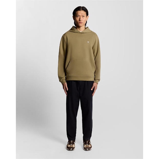 Green - Lyle and Scott - Diagonal Weave Hoodie
