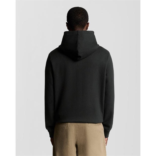 Black - Lyle and Scott - Diagonal Weave Hoodie