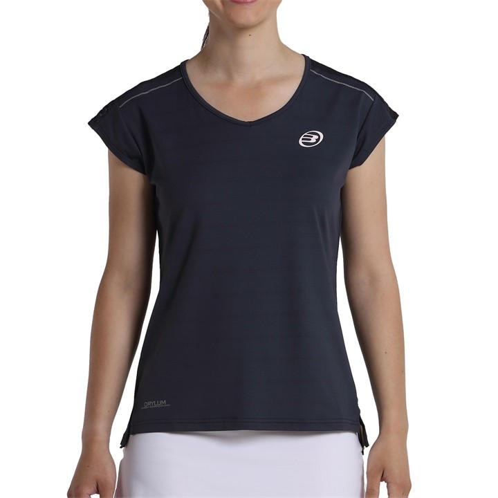 Bullpadel Women's Grey Eleva Short-Sleeve Performance T-Shirt in Size 14, Sports Direct