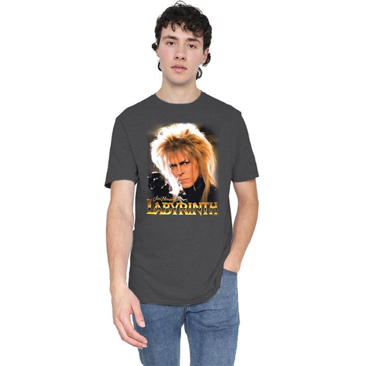Men' Grey Other Labyrinth Jareth T-Shirt Charcoal in Size S, Sports Direct