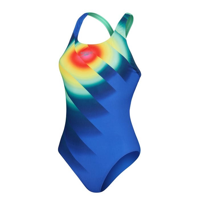 Speedo Women's  Placement Digital Powerback in Size 8, Sports Direct