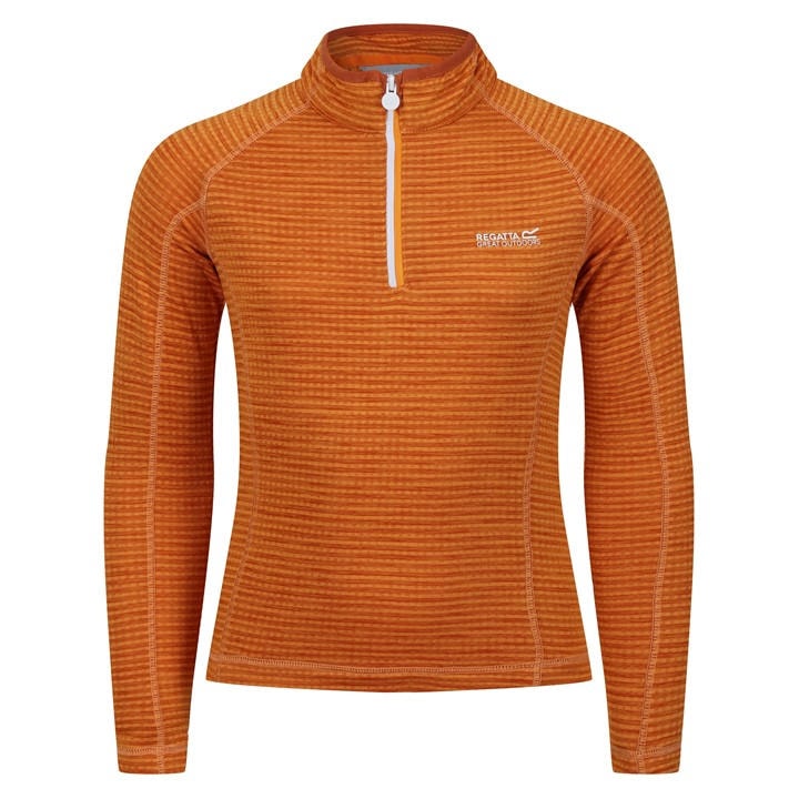 Regatta  Kids Orange ' Berley 1/4 Zip Fleece in Size 3 - 4 Years, Sports Direct