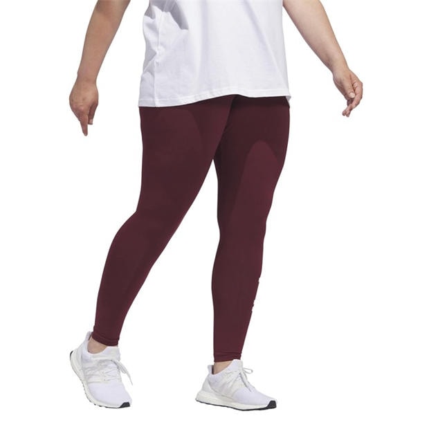 Red - adidas - Linear Leggings (Plus Size)