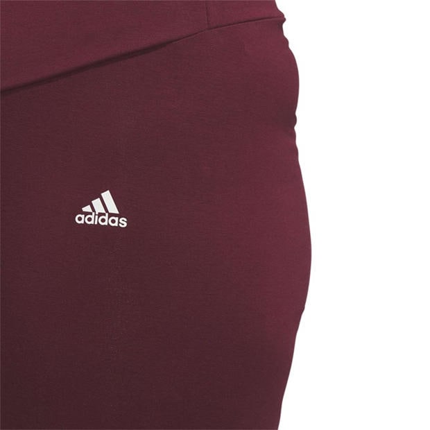 Red - adidas - Linear Leggings (Plus Size)
