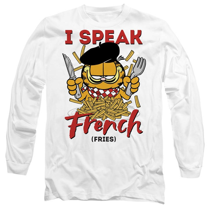 Garfield Men's White Speaking Love Long Sleeve T-Shirt in Size XL, Sports Direct