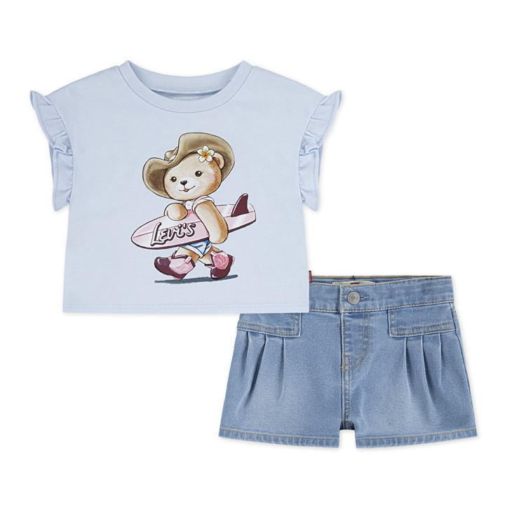 Levis Girls Blue Kids' Clothing Set in Size 6 - 9 Months, Sports Direct
