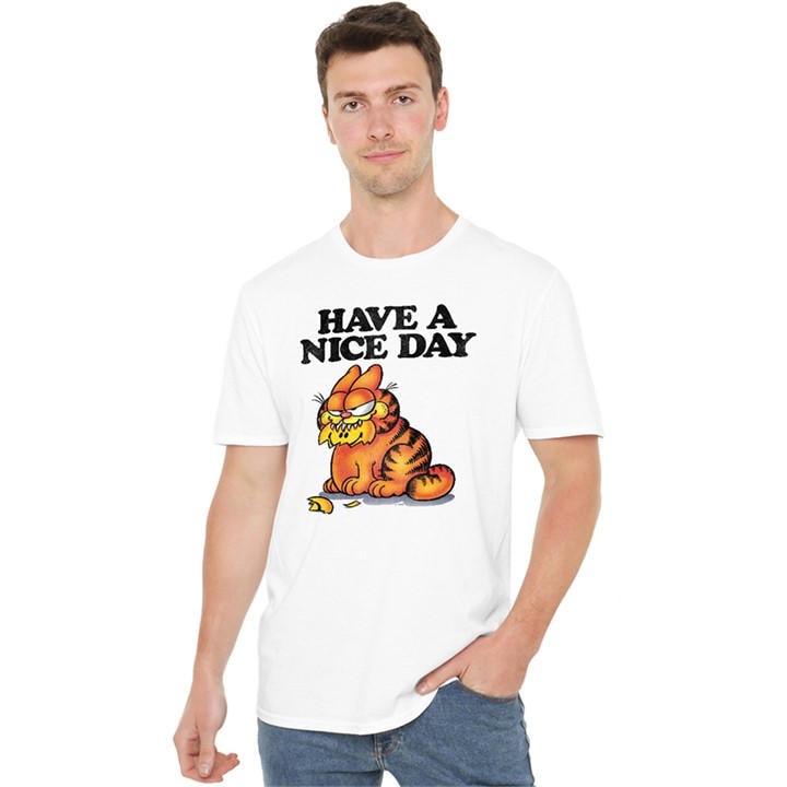 Garfield Men's White Nice Day T-Shirt in Size 2XL, Sports Direct