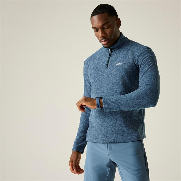 Regatta Men's Blue Thompson Marl Lightweight Fleece in Size L, Sports Direct