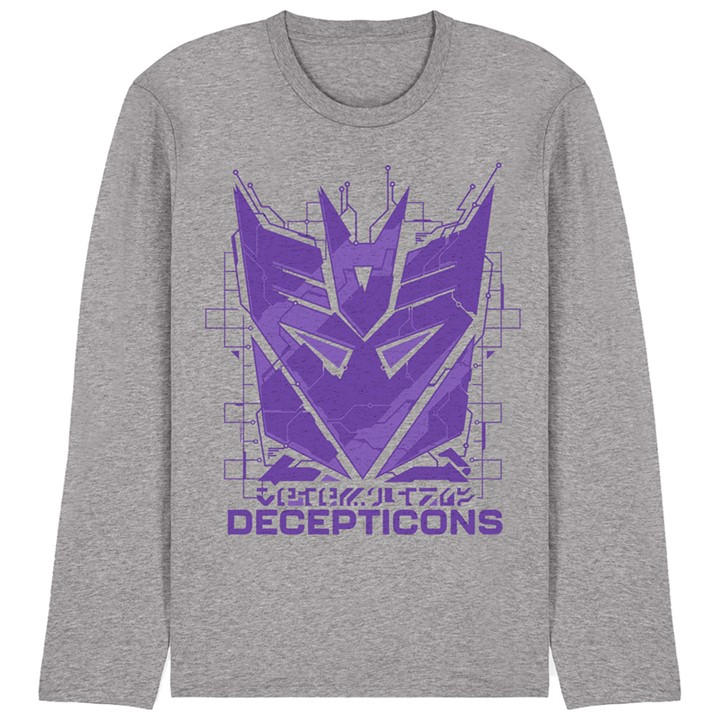 Hasbro Men's Grey Transformers Generations Decepticon Tech Icon Logo in Size 2XL, Sports Direct