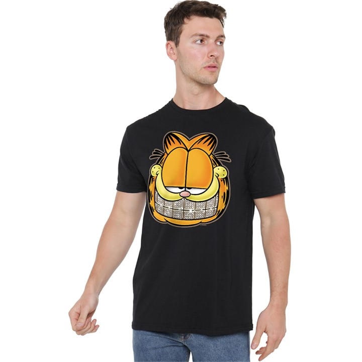 Garfield Men's Black Nice Grill T Shirt in Size 2XL, Sports Direct