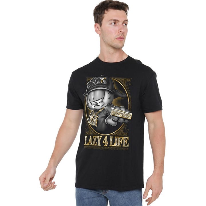 Garfield Men's Black Lazy 4 Life T Shirt in Size 5XL, Sports Direct