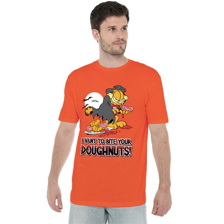 Garfield Men' Orange I Vant Doughnuts T Shirt in Size S, Sports Direct
