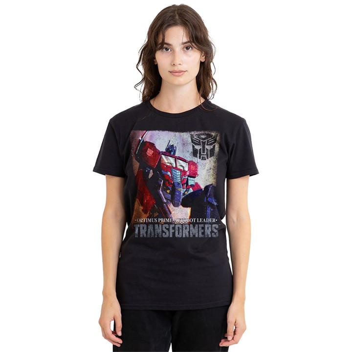 Hasbro Women' Black Transformers Generations Optimus Prime Comic Cover in Size S, Sports Direct