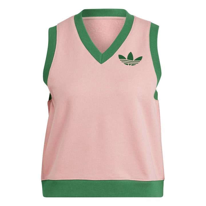 Adidas Originals Women's Pink Adicolour 70S Sweater Vest in Size 4, Sports Direct