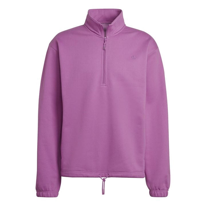 Adidas Originals Men's Purple Adicolor Contempo Half-Zip Crew Sweatshirt in Size M, Sports Direct