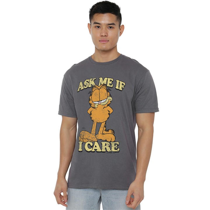 Garfield Men's Grey Ask Me T Shirt Charcoal in Size 3XL, Sports Direct