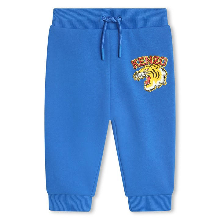 Kenzo Boys Blue Kids' Varsity Tiger Cuffed Jersey Joggers in Size 0 - 2 Years, Sports Direct