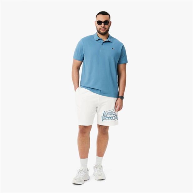Cream - Lacoste - Cotton Graphic Fleece Shorts