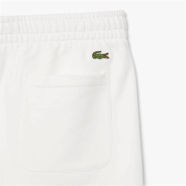 Cream - Lacoste - Cotton Graphic Fleece Shorts