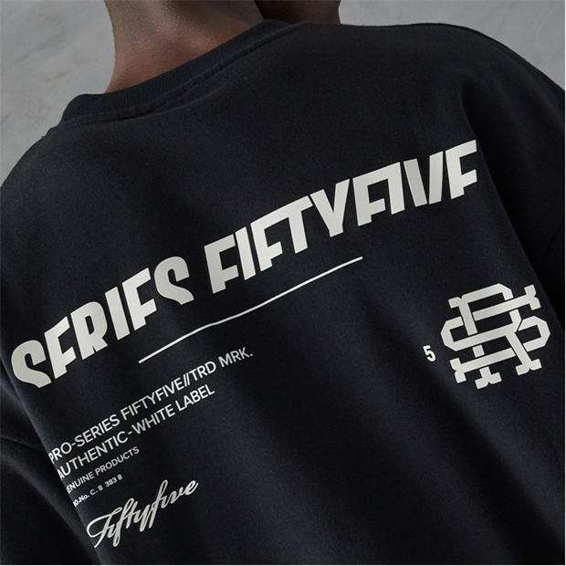 Black - Series 55 - Labach Front Back Logo Crewneck Sweatshirt