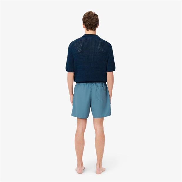 Blue - Lacoste - Mid-Length Monochrome Swim Trunks