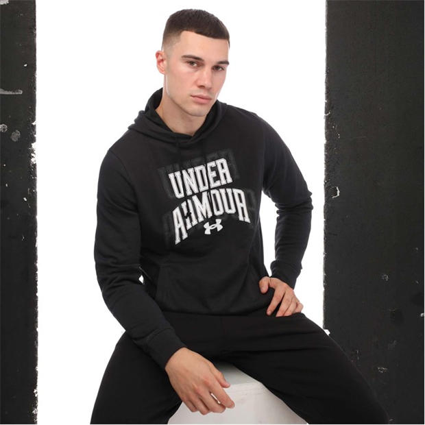 Black - Under Armour - Rival Terry Graphic Hoodie