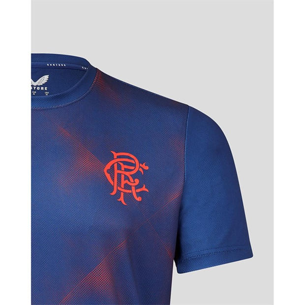 Navy/Red - Castore - Men's Rangers Short Sleeve Licensed T-Shirt