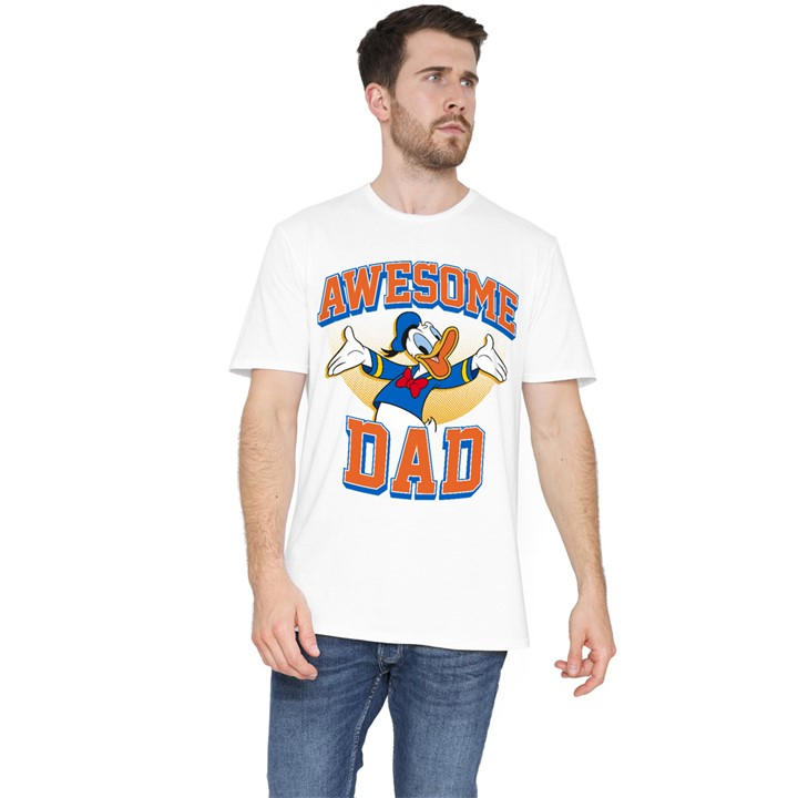 Disney Men's White Donald Duck Awesome Dad Donald T-Shirt in Size 2XL, Sports Direct