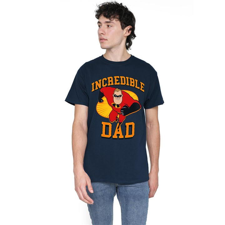 Disney Men's Blue The Incredibles Incredible Dad T-Shirt Navy in Size M, Sports Direct