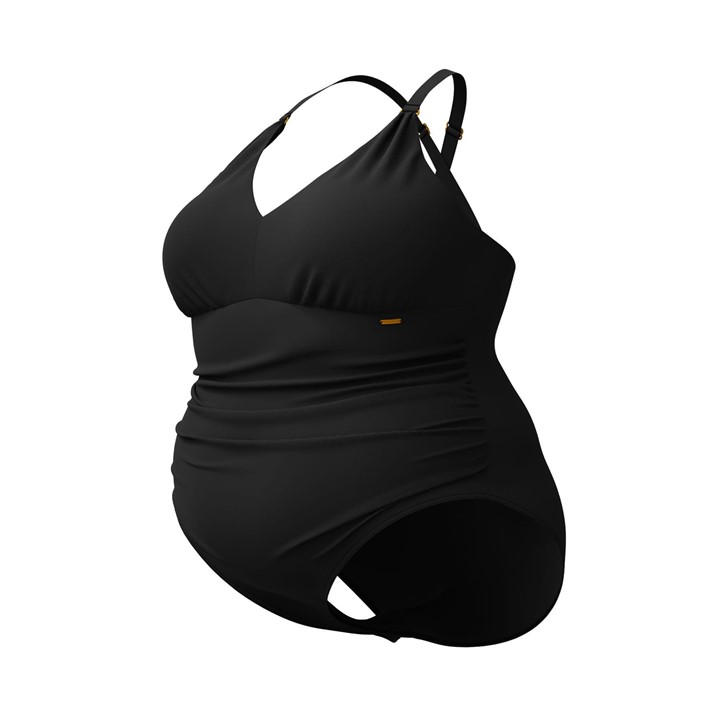 Speedo Women's Black Shaping V-Neck 1 Piece Swimsuit