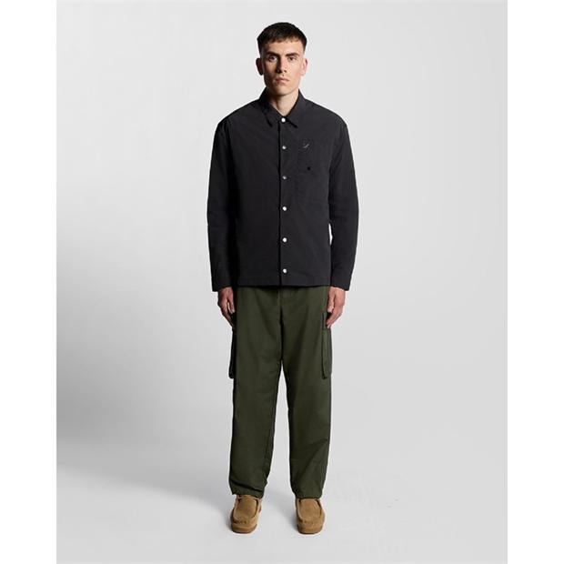 Black - Lyle and Scott - Crinkle Overshirt
