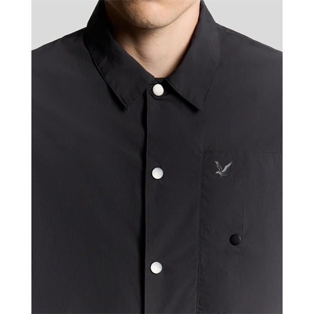 Black - Lyle and Scott - Crinkle Overshirt