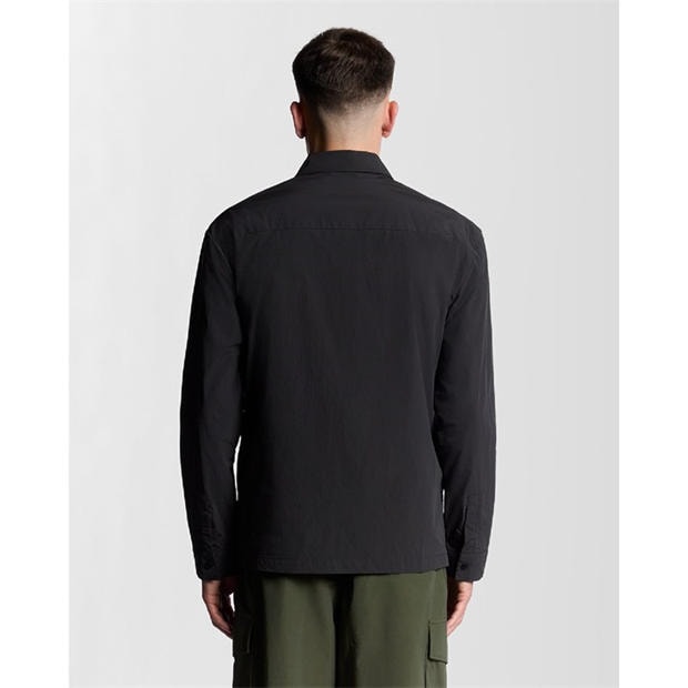 Black - Lyle and Scott - Crinkle Overshirt