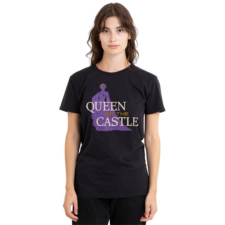 Disney Women's Black Wish Queen Of The Castle T-Shirt in Size M, Sports Direct