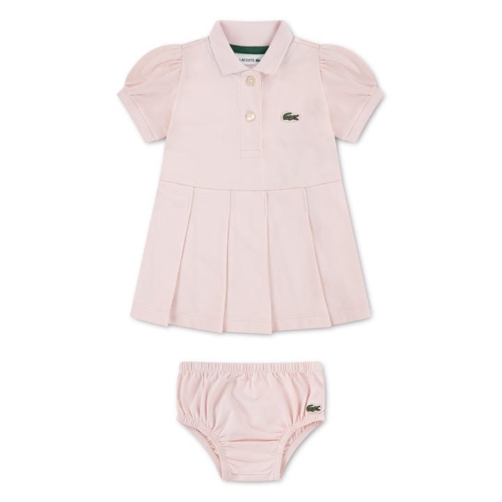 Lacoste Girls Pink Kids' Polo Dress in Size 3 - 6 Months, Sports Direct