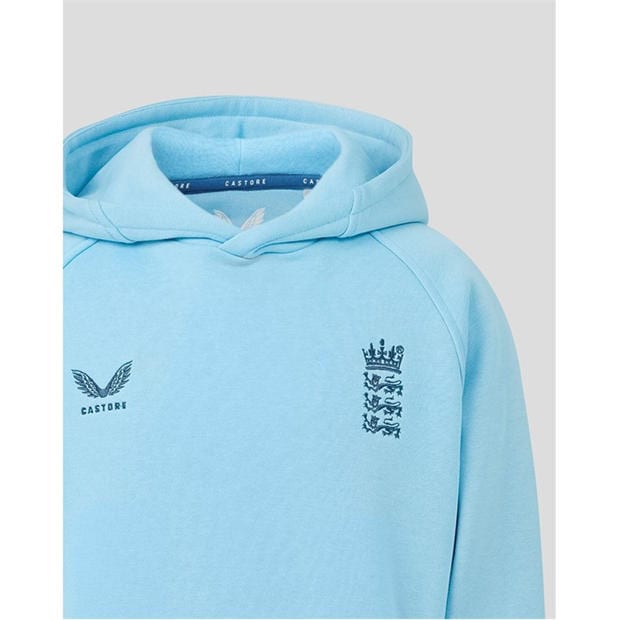 Airy Blue - Castore - Unisex Kids 26/27 England Cricket Performance Hoodie