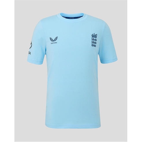 Castore - Unisex Kids 26/27 England Cricket Crew Neck T-Shirt