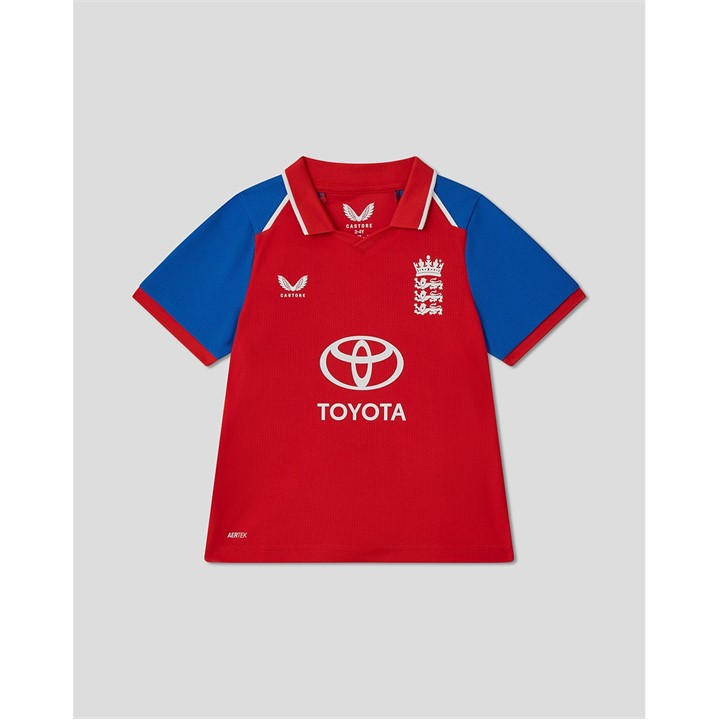 England   Kids  26/27  Cricket T20 Shirt, Football by Castore in Size 2 - 3 Years, Sports Direct