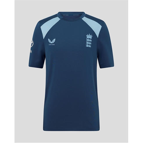 Castore - Unisex Kids 26/27 England Cricket Short Sleeve Performance T-Shirt