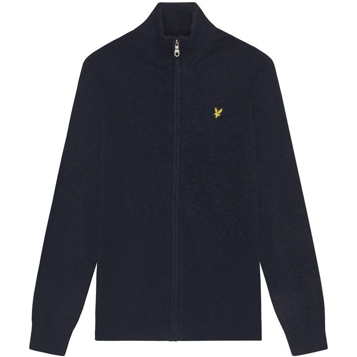 Lyle And Scott Men's Blue Zipped Cardigan in Size L, Sports Direct