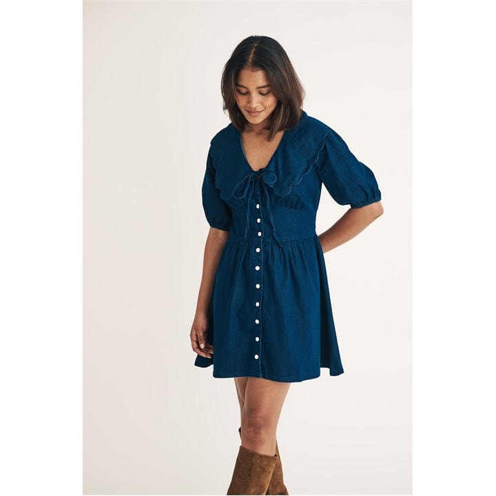 Nobodys  Women's Blue Birdie Dress in Size 14, Sports Direct