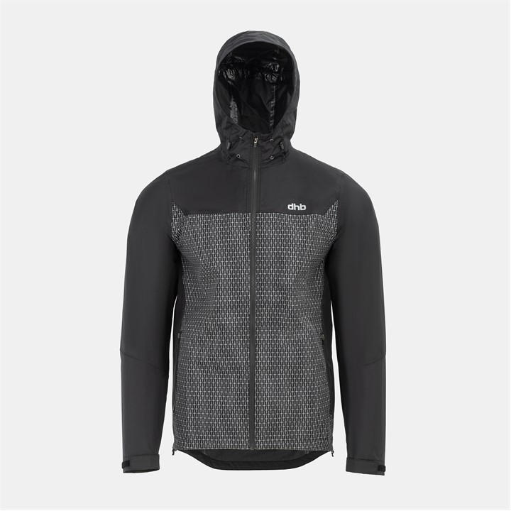 Dhb Men's Black Reflective Cycling Jacket in Size L, Sports Direct