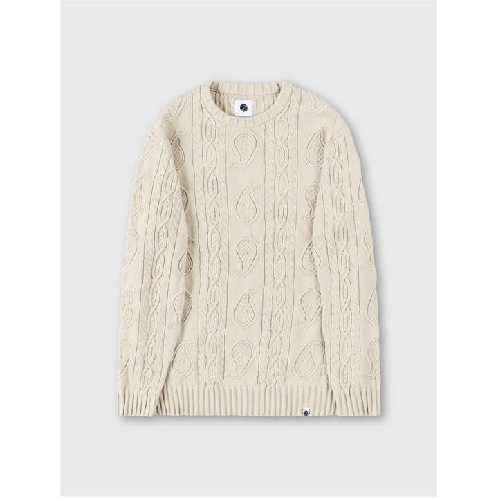 Pretty Green Men's Marylebone Cable Knit Jumper - Grey - Small - Image 3