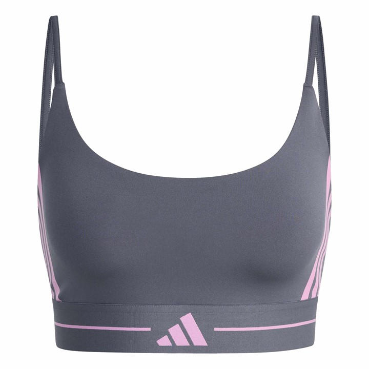 Adidas Women's Grey Hyg Ls Bra in Size XS, Sports Direct