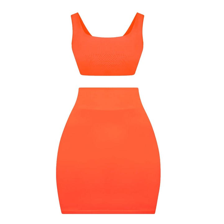 Honeyz Women's Orange Bandage Bodycon Skirt in Size 8, Sports Direct