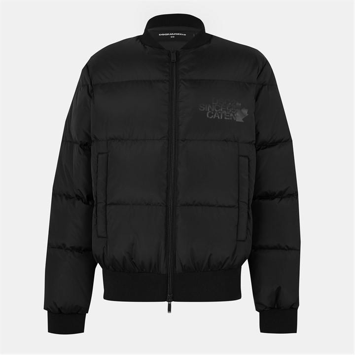 Dsquared2 Men's Black Insulated Puffer Bomber Jacket in Size L, Sports Direct